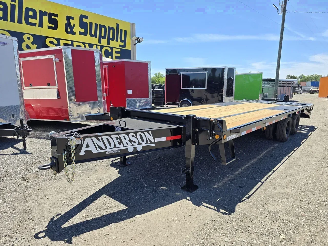 Equipment Trailer 2026 8.50X25 Anderson trailers 8.5×25′ 1 Tpn Equipment Trailer With Super Ramps -dte10225-106914 8.50 ft. x25 ft.