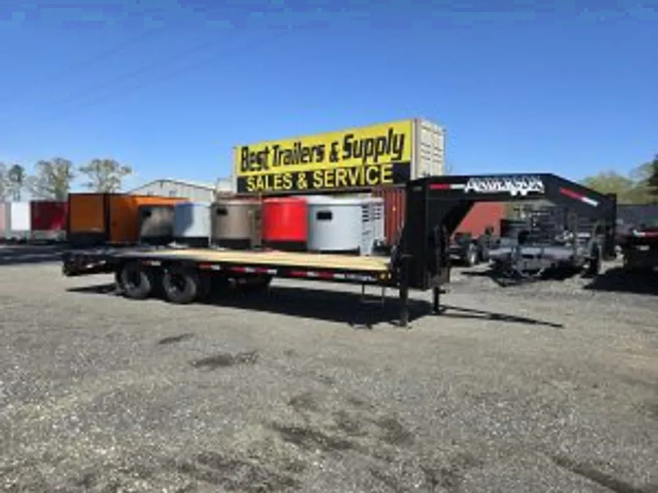 Equipment Trailer 2026 8.50X25 Anderson trailers 25′ Gooseneck 12 Ton Wood Deck Equipment Trailer -DTEGNDO10225-105881 8.50 ft. x25 ft.