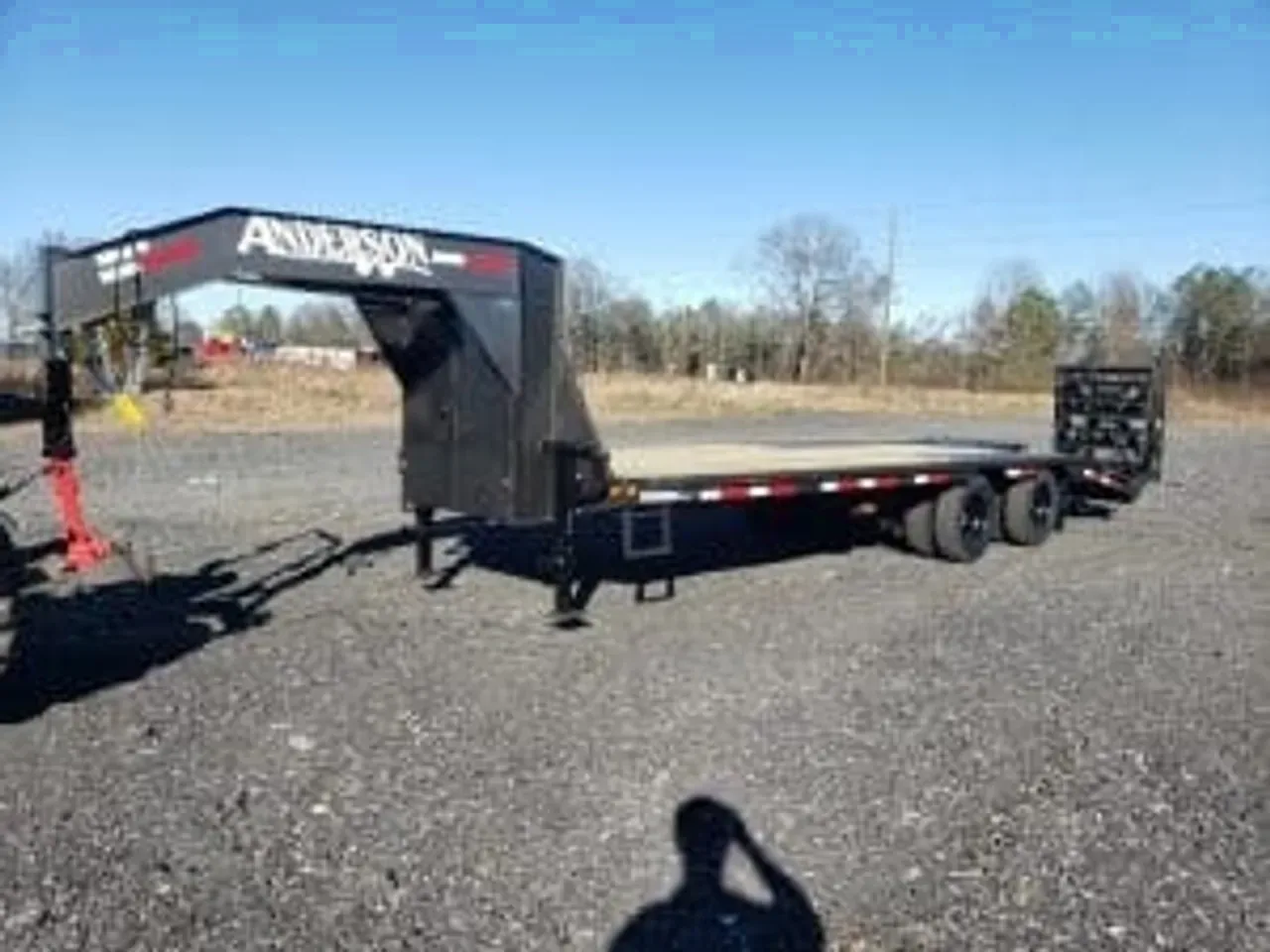 Equipment Trailer 2026 8.5X25 Anderson trailers 25 ft gooseneck trailer deckover farm trailer w mega ramp -DTEGN10TON25-105879 8.5 ft. x25 ft.