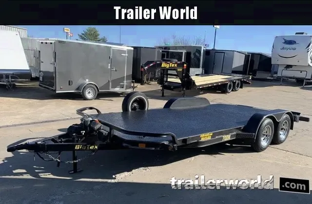 2009 Big Tex 70DM 18' Open Steel Car Hauler Trailer with Winch - Make an Offer