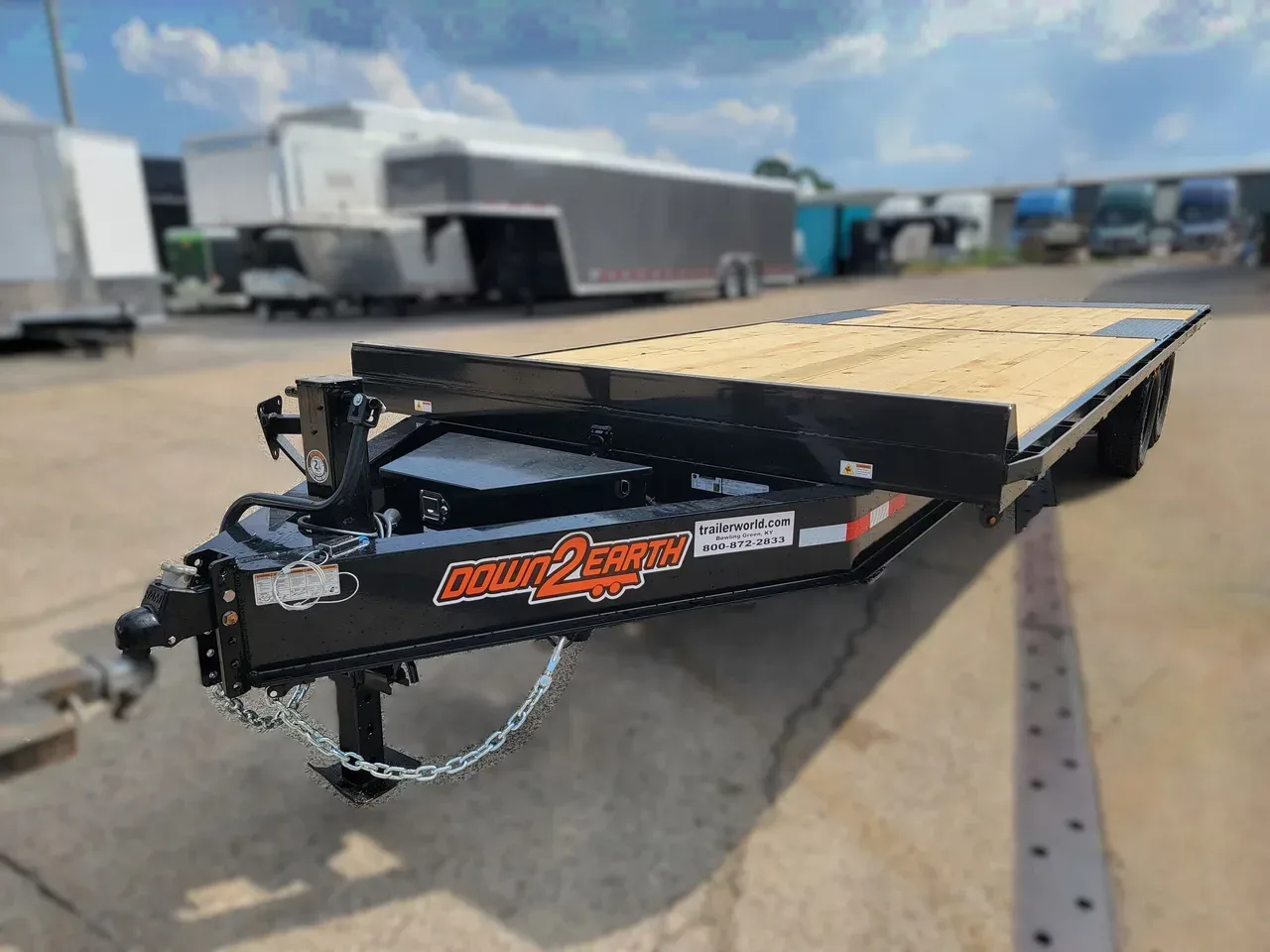 134358 - 2027 Down 2 Earth Power Tilt Equipment Trailer 24' with (2)x7k Axles Equipment Trailer