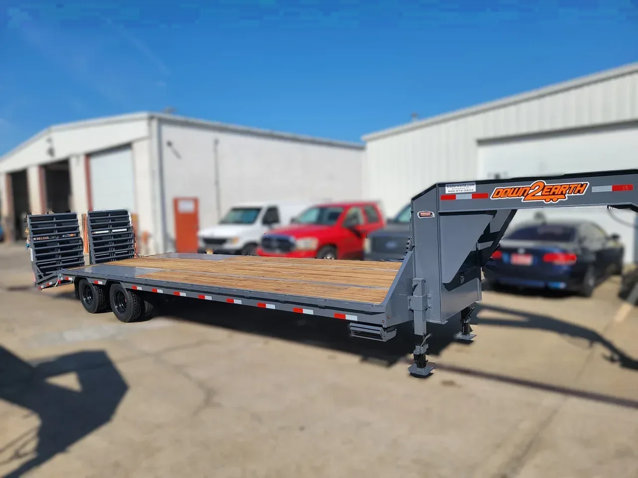 133383 - 2026 Down 2 Earth 102"X25' (20'+5') GN Equipment 2X12k Axles Equipment Trailer