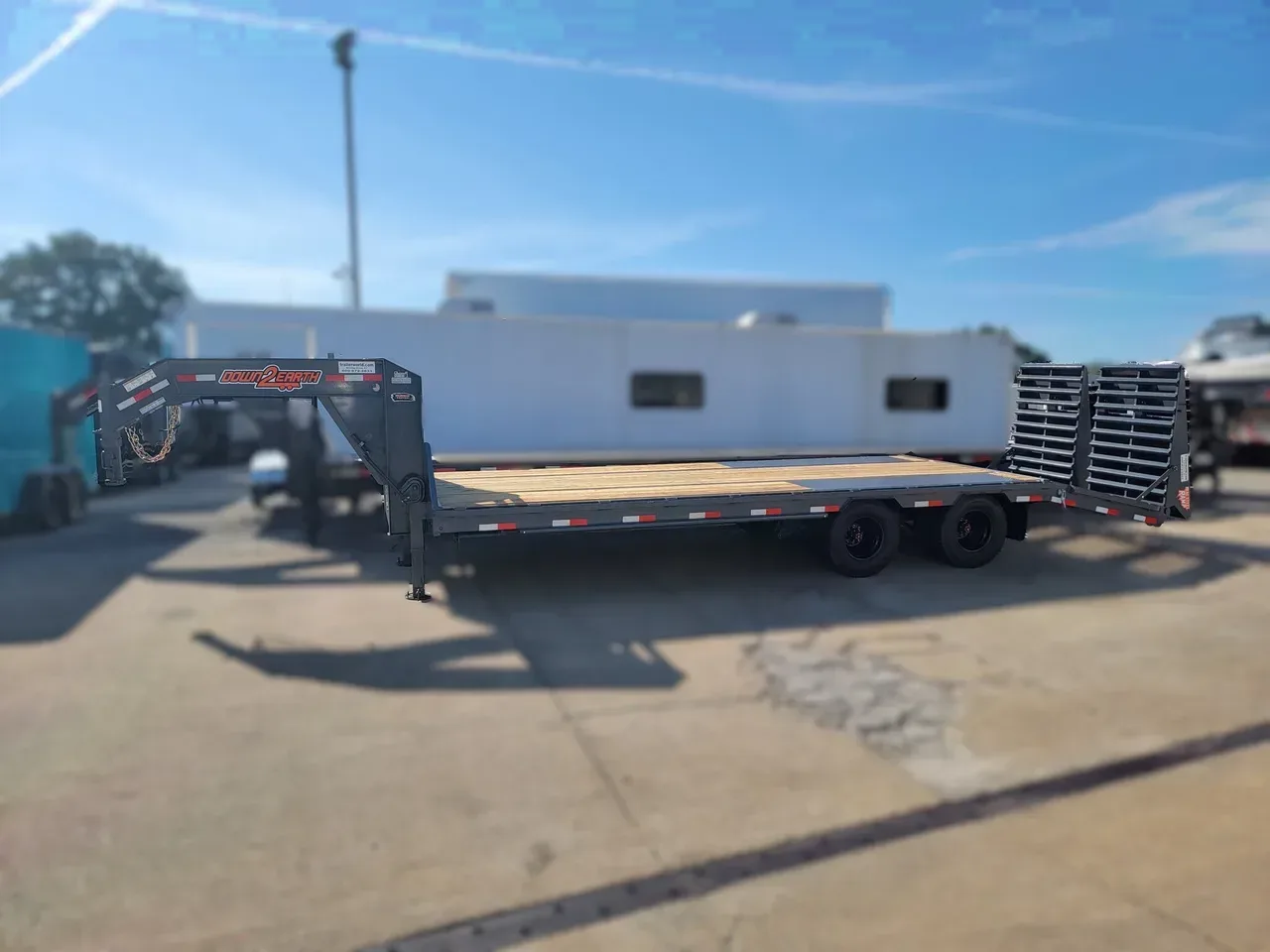 133384 - 2026 Down 2 Earth 102"X25'+5' GN Equipment (2)X12k Axles Equipment Trailer