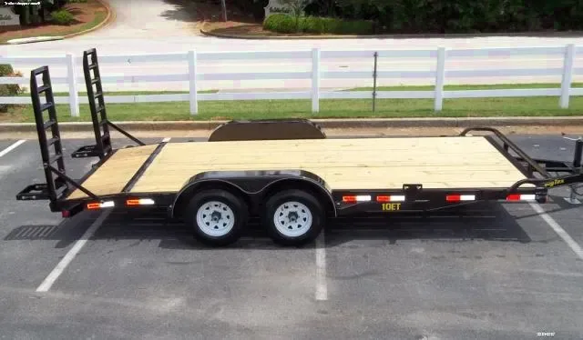 20ft Open Equipment Trailer   Axles 		         (2)-5200# Electric Brake Axles