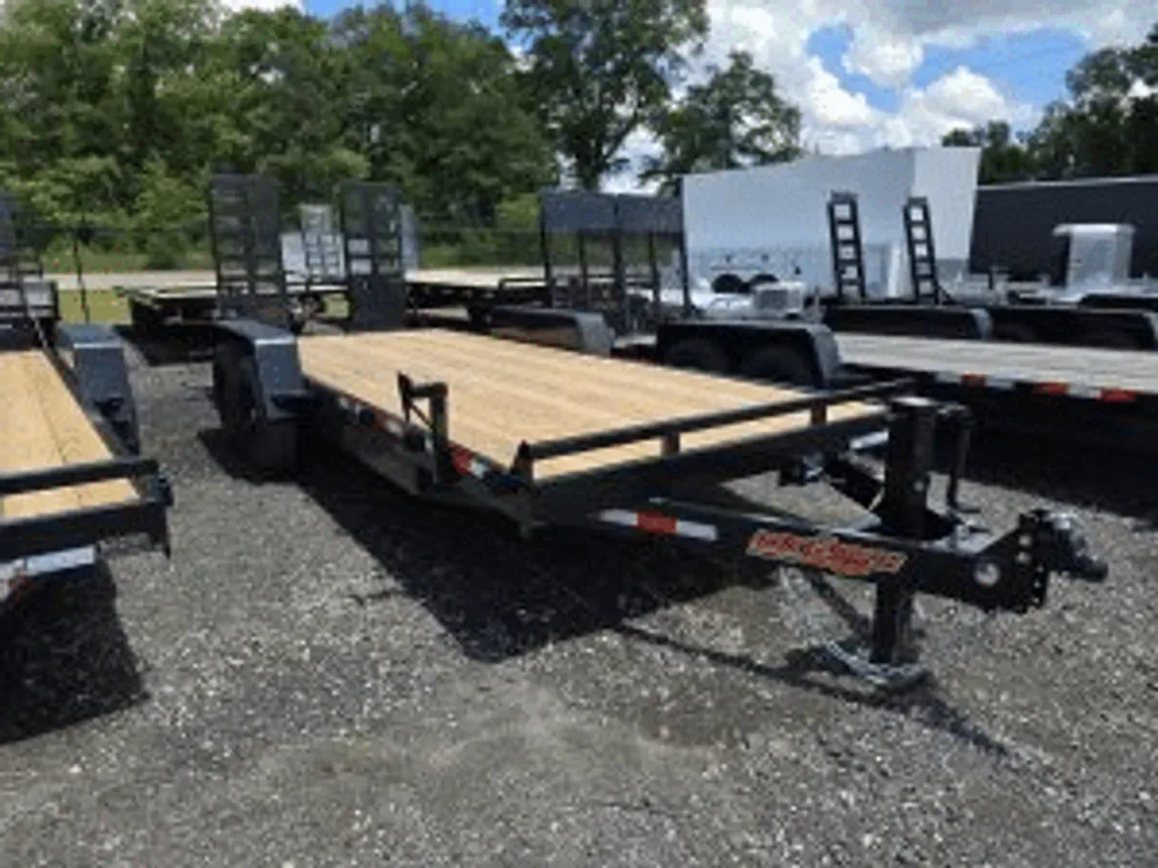 Equipment Trailer 2026 6.83X20 Down 2 Earth Trailers 82×20 14k bobcat equipment trailer flat bed 2′ dove -DTE8220-126870 6.83 ft. x20 ft.