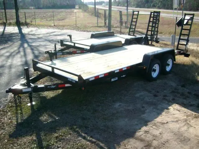 2025 Down 2 Earth 7x16 Flatbed Equipment Trailer