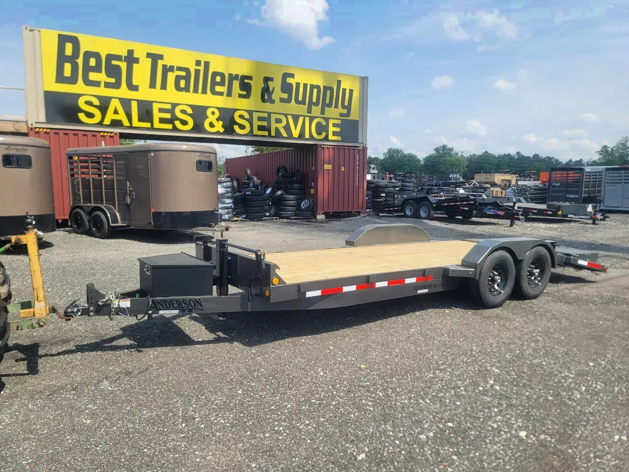 Equipment Trailer 2026 7X20 Anderson trailers 7×20 Tandem Axle 14K X ramp equipment trailer -dte8220-eq7207tx-105786 7 ft. x20 ft.