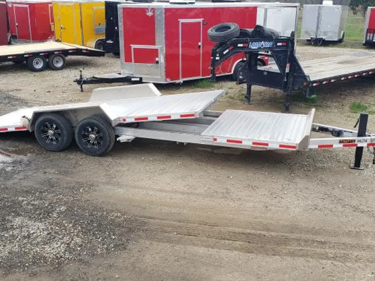 Aluminum 2023 7X24 Timpte 7X24 TILT deck heavy equipment trailer all aluminum -alum8224-TIMPTE1424-001221 7 ft. x24 ft.