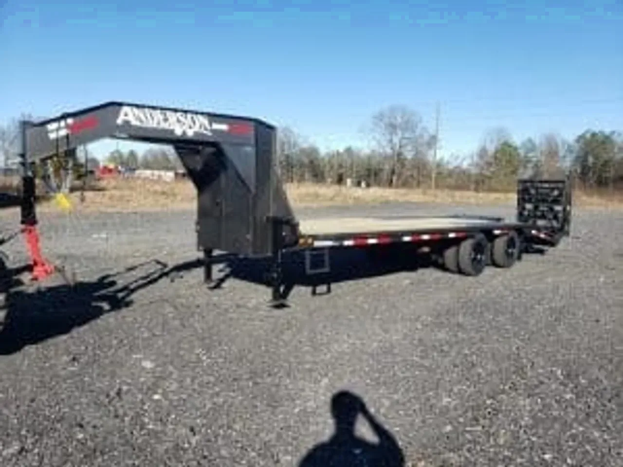 Equipment Trailer 2026 8.5X25 Anderson trailers 25 ft gooseneck trailer deckover farm trailer w mega ramp -DTEGN10TON25-105879 8.5 ft. x25 ft.