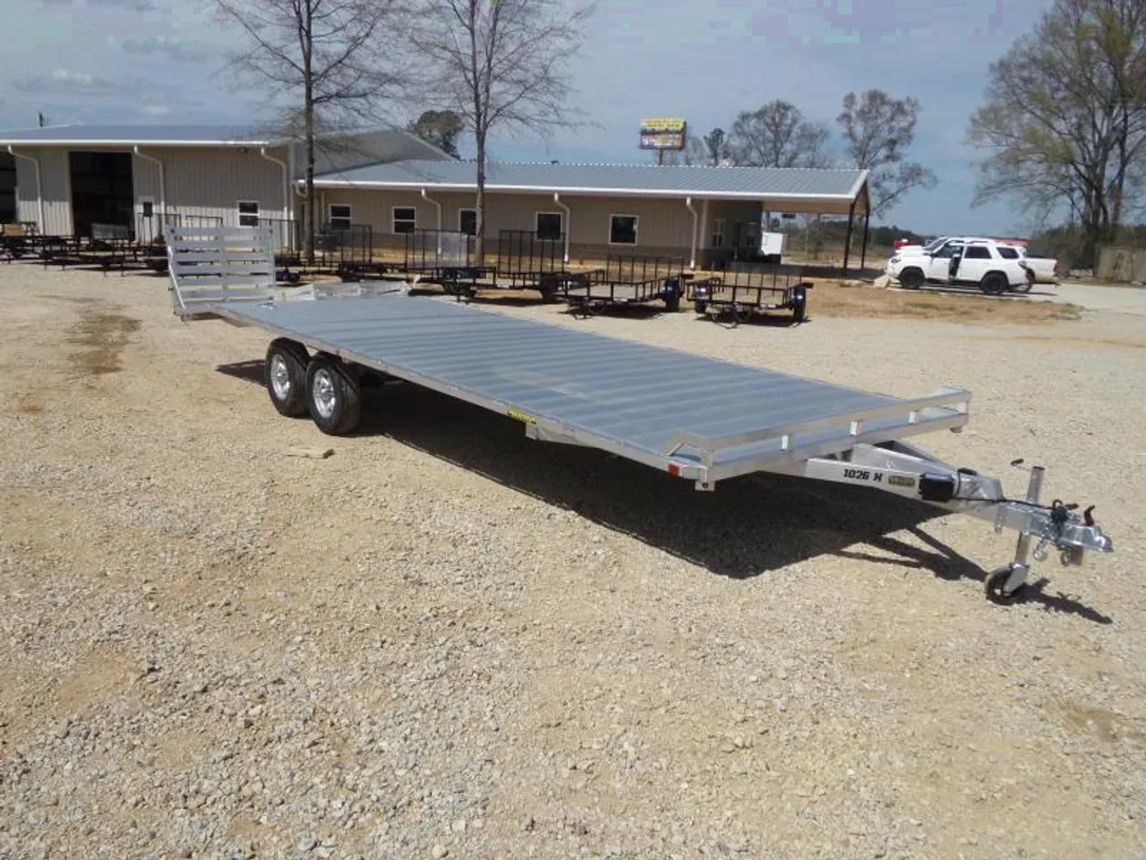Aluminum 2026 8.5X26 Aluma 1026 h bt 102×26 aluminum flatbed trailer atv utv motor cycle -ALUM1026BTs-307417 8.5 ft. x26 ft.