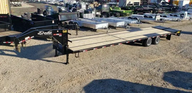 Delta 40 ft gooseneck deckover mega ramp Flatbed Trailer