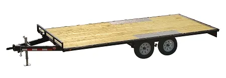 18FT DECKOVER 10K AXLES-BLACK FRAME WOOD DECK