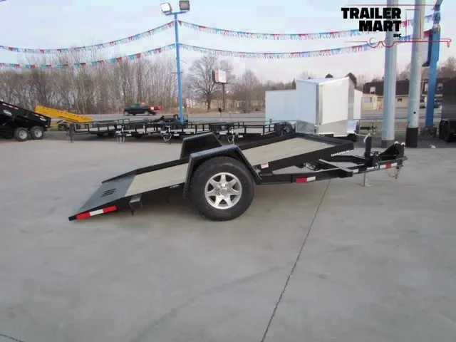 Easy Loading: 2025 6.5x12 Tilt Deck Flatbed Trailer (Black) – Make an Offer Today!