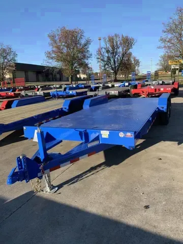 2025 Blue 6.5x18 Flatbed Car Hauler Trailer - Clarksville, TN