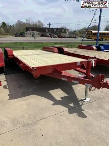 Bold 2025 Wood Deck Car Hauler - 5 Ton, 20FT, Eye-Catching Red