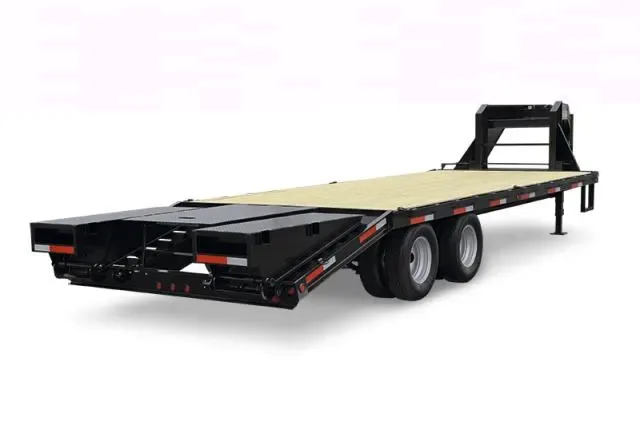 20+5ft  Gooseneck Trailer-Red Steel W/wood Deck