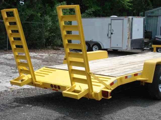 20ft Yellow Lowbed Equipment Trailer