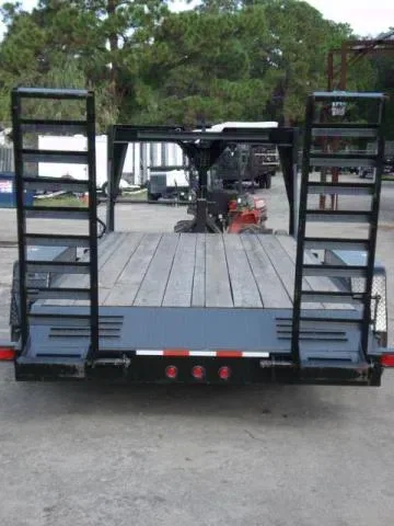 20ft Black Gooseneck Equipment Trailer