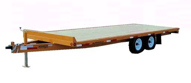 Yellow 20ft Deckover Equipment Trailer