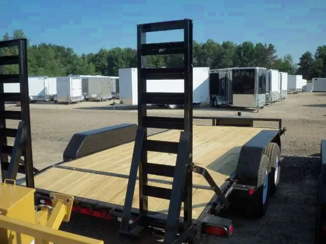 16FT BUMPER PULL TA EQUIPMENT FLATBED TRAILER