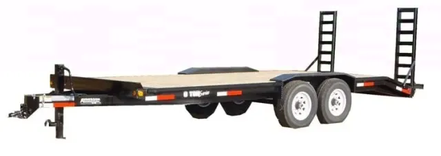 20ft Equipment Trailer w/Stop Rail