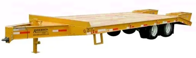 Yellow 22ft Deckover Equipment Trailer