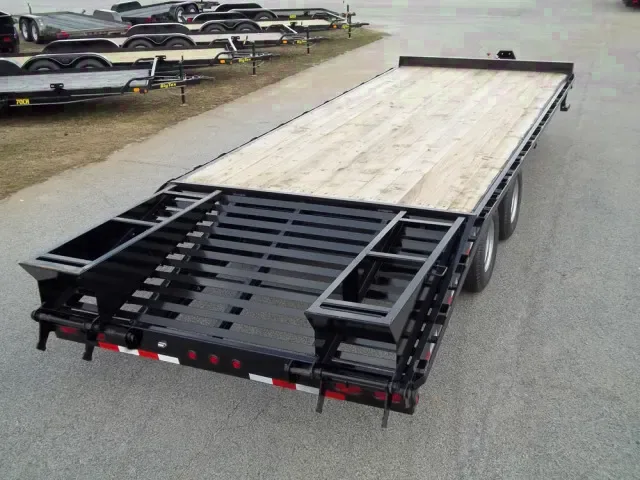 Pintle Hitch 25ft  Flatbed Trailer