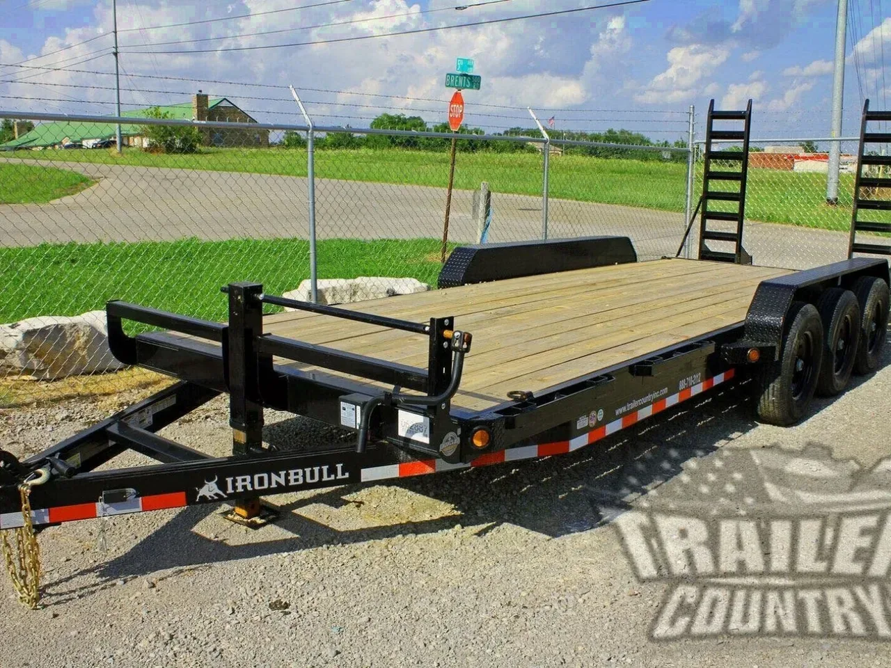 2026 New 22' Bumper Pull 21k Heavy Duty Triple Axle Flatbed w/Spring Assisted Ramps