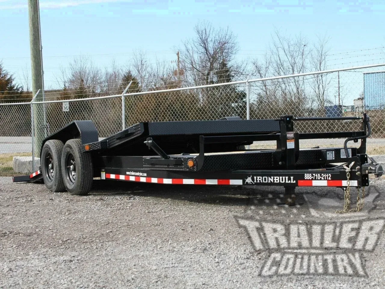 2026 Brand New 22' Bumper Pull Heavy Duty Flatbed Equipment Hauler Tilt Deck Trailer