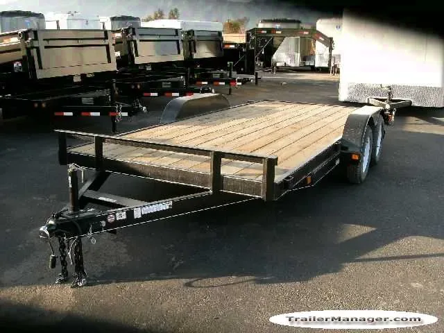 Wood Deck Equipment Trailer 16ft w/Ramps