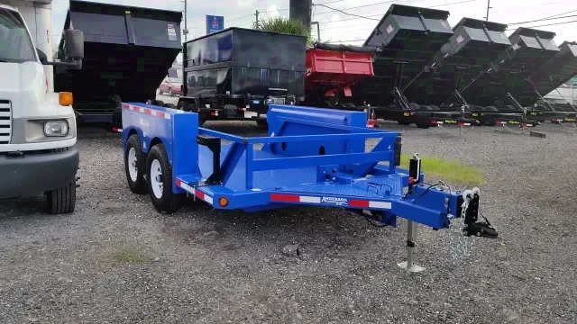 14ft Blue Tandem Axle Flatbed Trailer w/5200lb Axles