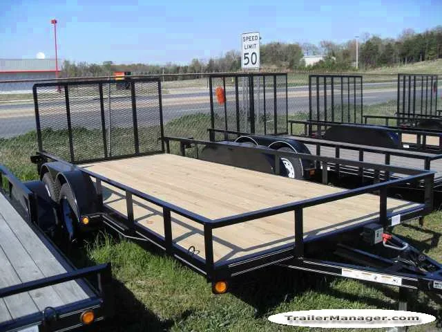 Equipment 16FT Tandem Axle Black