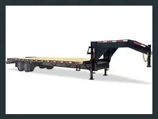 20+5ft  BLACK FLATBED GOOSENECK