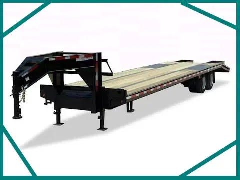Black 30+5ft Tandem Dual Axle Gooseneck