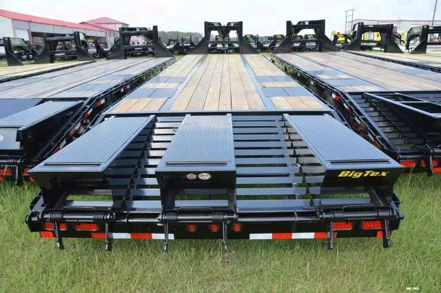 25FT PLUS 5 FOOT DOVETAIL FLATBED TRAILER W/RAMPS