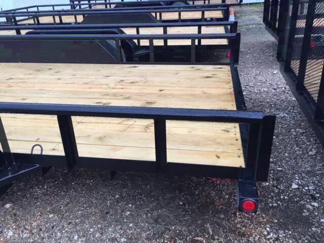 20ft Tandem Axle Utility/JobSite Trailer-Pipe Top