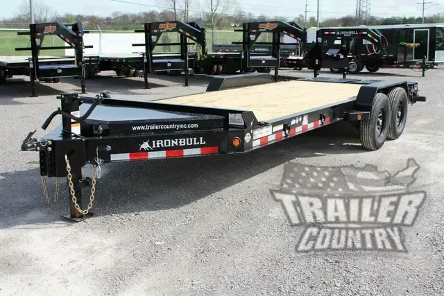 2026 New 7' x 22' (19' + 3') Heavy Duty 14K Heavy Equipment Trailer w/ Spring Assisted Rampage Ramps & Heavy Duty 8" I-Beam Main Frame