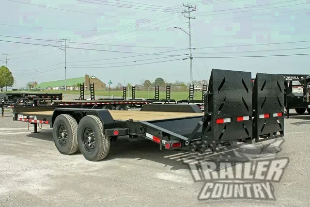 2026 NEW 7' x 22' (19' + 3') Heavy Duty 14K Heavy Equipment Trailer w/ Rampage Ramps