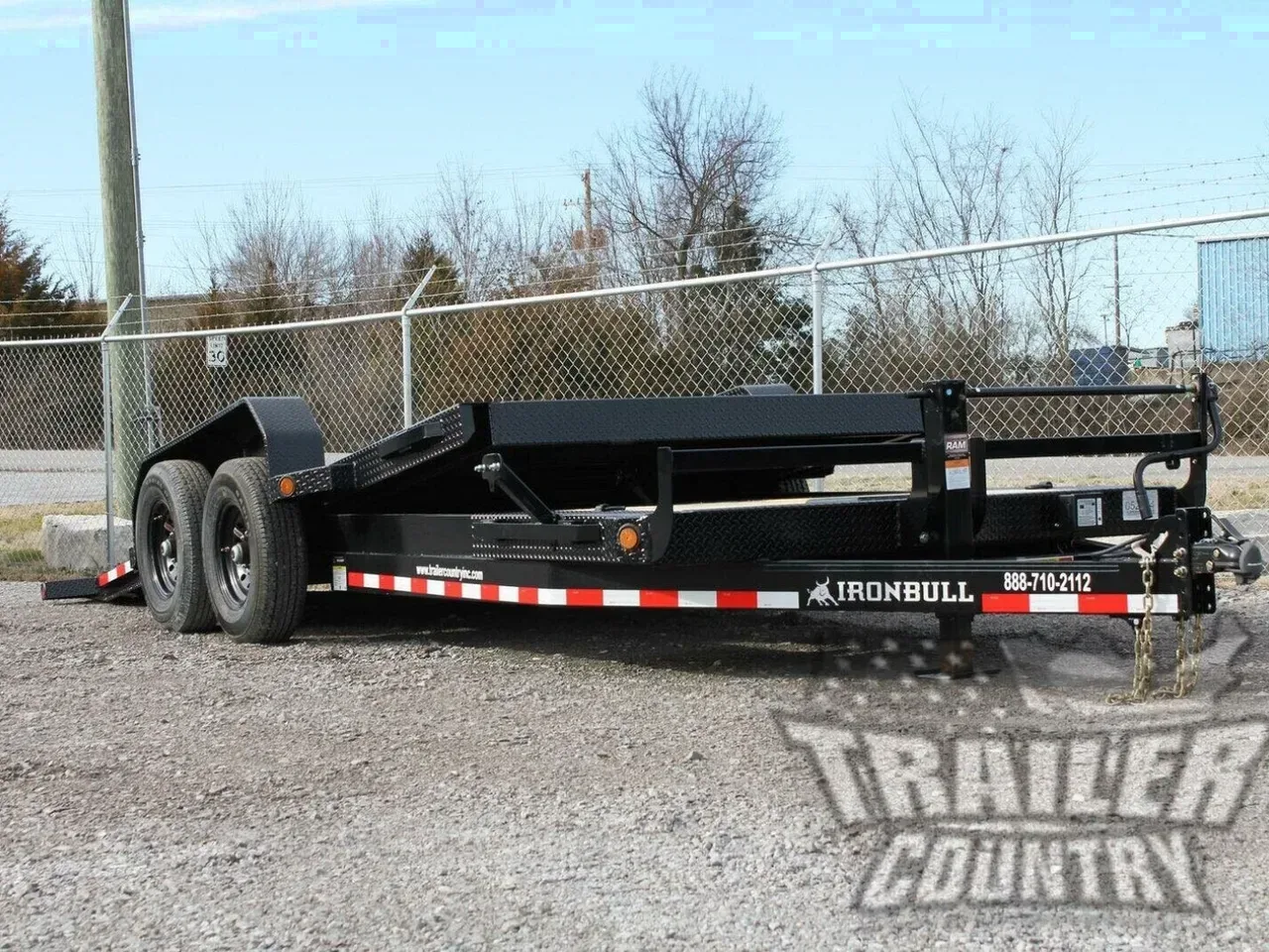 2026 Brand New 22' Bumper Pull Heavy Duty Flatbed Equipment Hauler Tilt Deck Trailer