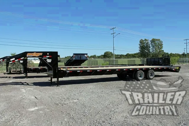 8' x 35' (30' + 5') Heavy Duty 10 Ton Dual Tandem Gooseneck Equipment Hauler Trailer w/ Super Ramps.
