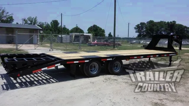 8' X 29' 10 - Ton Gooseneck Equipment Flatbed Trailer