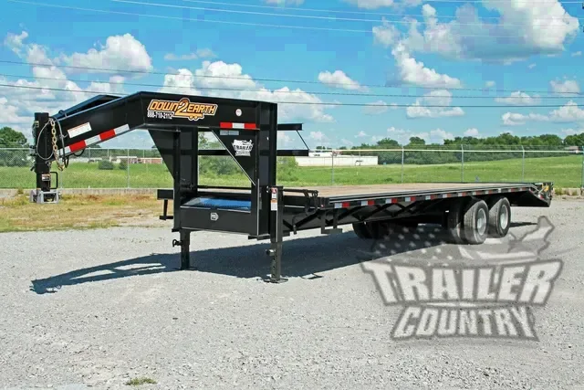 8' x 30' (25' + 5') Heavy Duty 12 Ton Dual Tandem Gooseneck Equipment Hauler Trailer w/ Super Ramps.