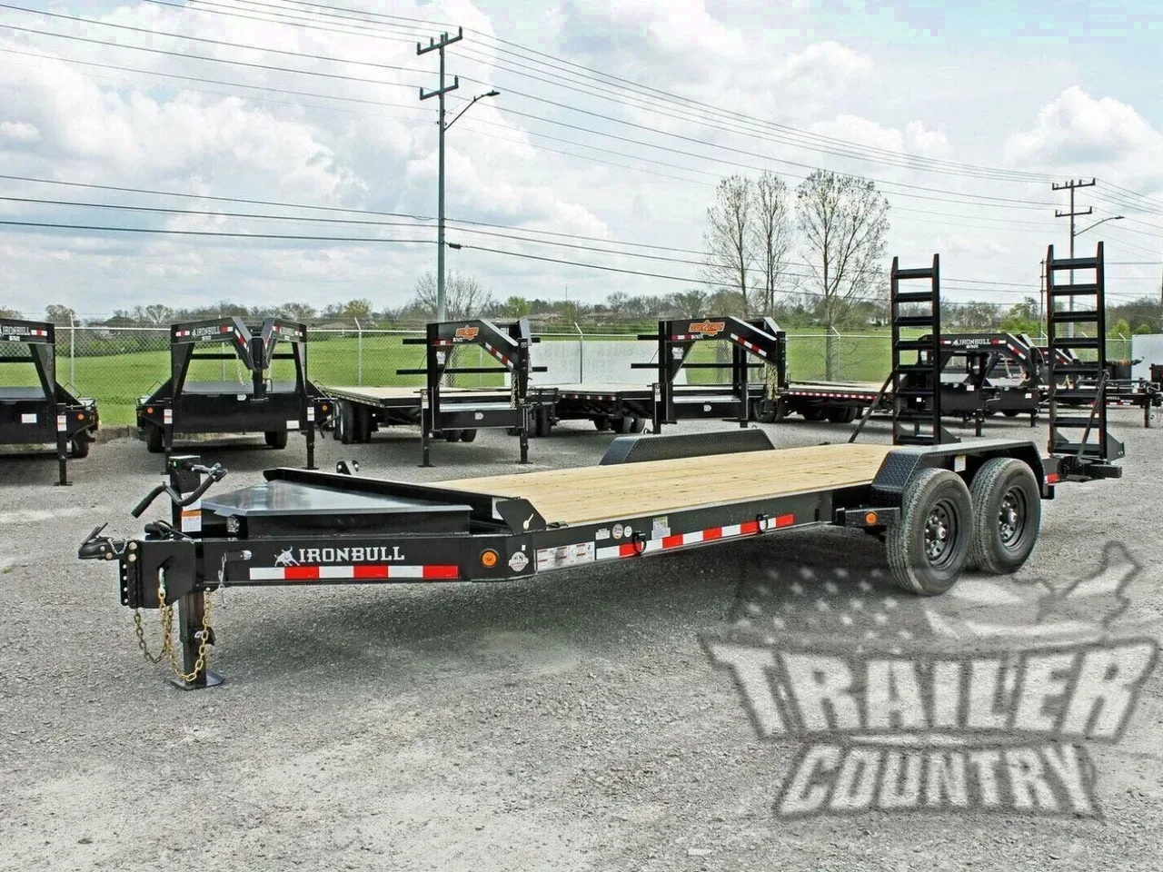 2026 New 7' x 22' Heavy Duty 14K Heavy Equipment Trailer w/ Spring Assisted Ramps, Heavy Duty 8" I-Beam Main Frame & Supersized Tool Box.