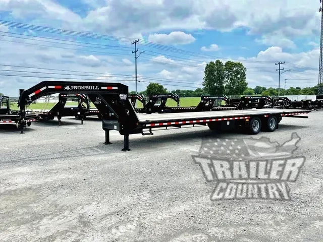 2026 New 8.5 ' x 40' Heavy Duty 25,900 Lb G.V.W.R. Low Profile Heavy Equipment Hauler Deckover Trailer w/ Gooseneck Coupler + Hydraulic Dove Tail & Hydraulic Jacks