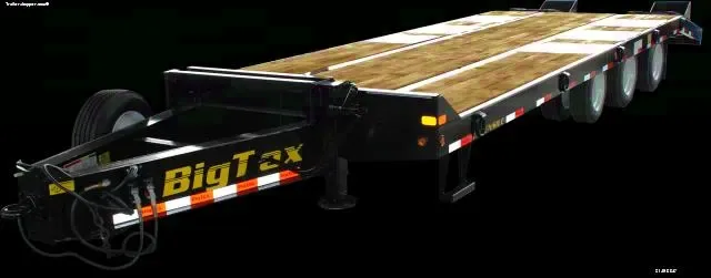 25 + 5ft TRIPLE AXLE EQUIPMENT TRAILER W/PNTLE HITCH