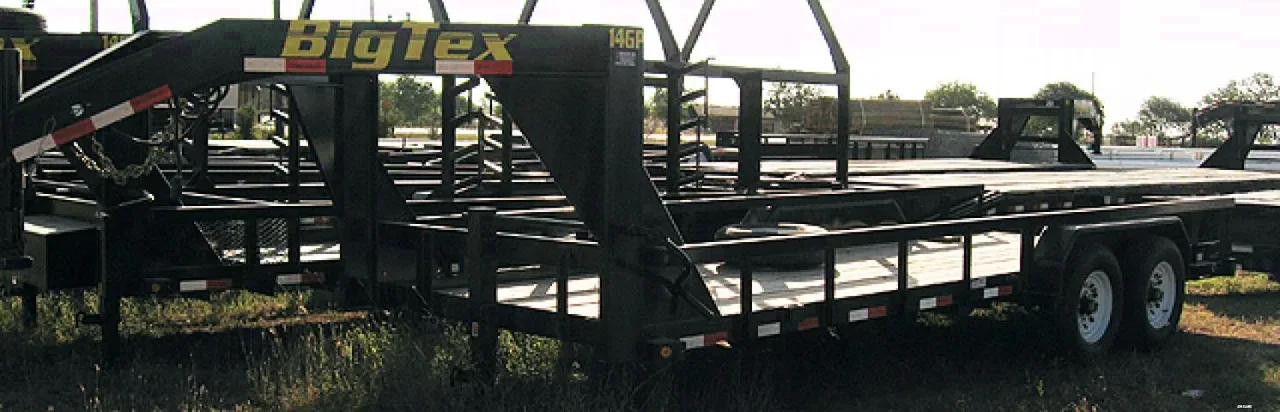 20FT  Lowboy Gooseneck Flatbed Trailer w/Side Rails