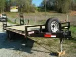 16ft Flatbed Trailer-Spare, Wood Deck and More