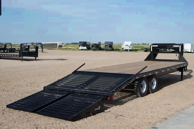 20+5FT FLATBED TRAILER WITH 5' DOVETAIL