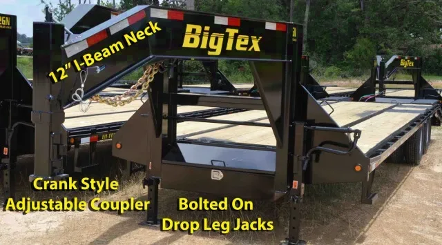 25ft (20+5) Black Steel Frame Flatbed Trailer