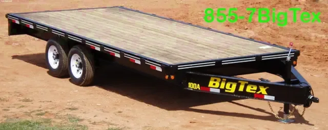 20ft Over the Axle Tandem Axle Trailer Wood Deck